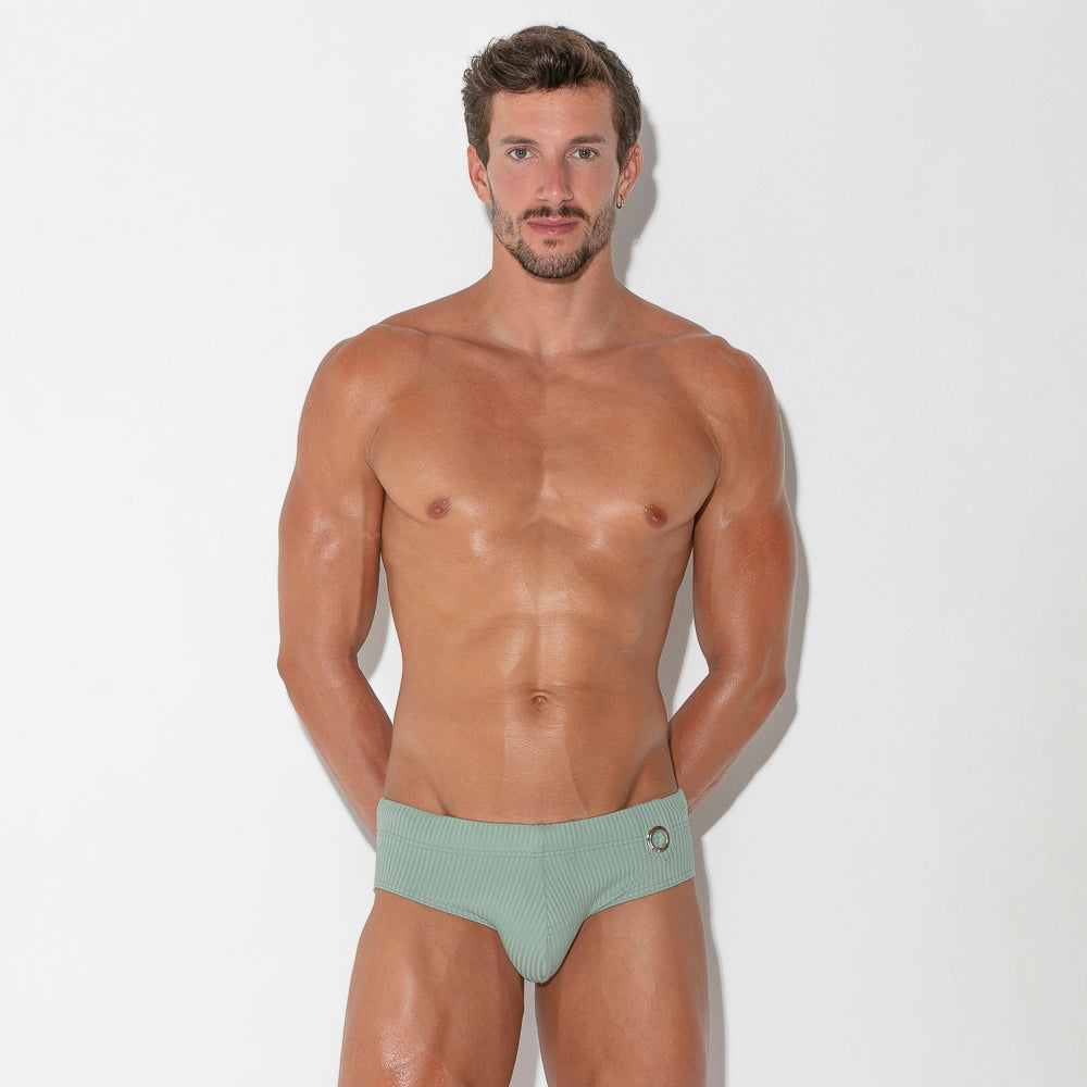 Code 22 Heritage Swim Brief Green