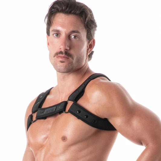 Leader Neoprene Harness Black Black