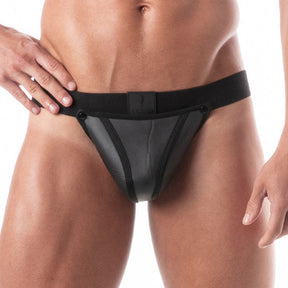 Leader Neoprene Jockstrap Black Black