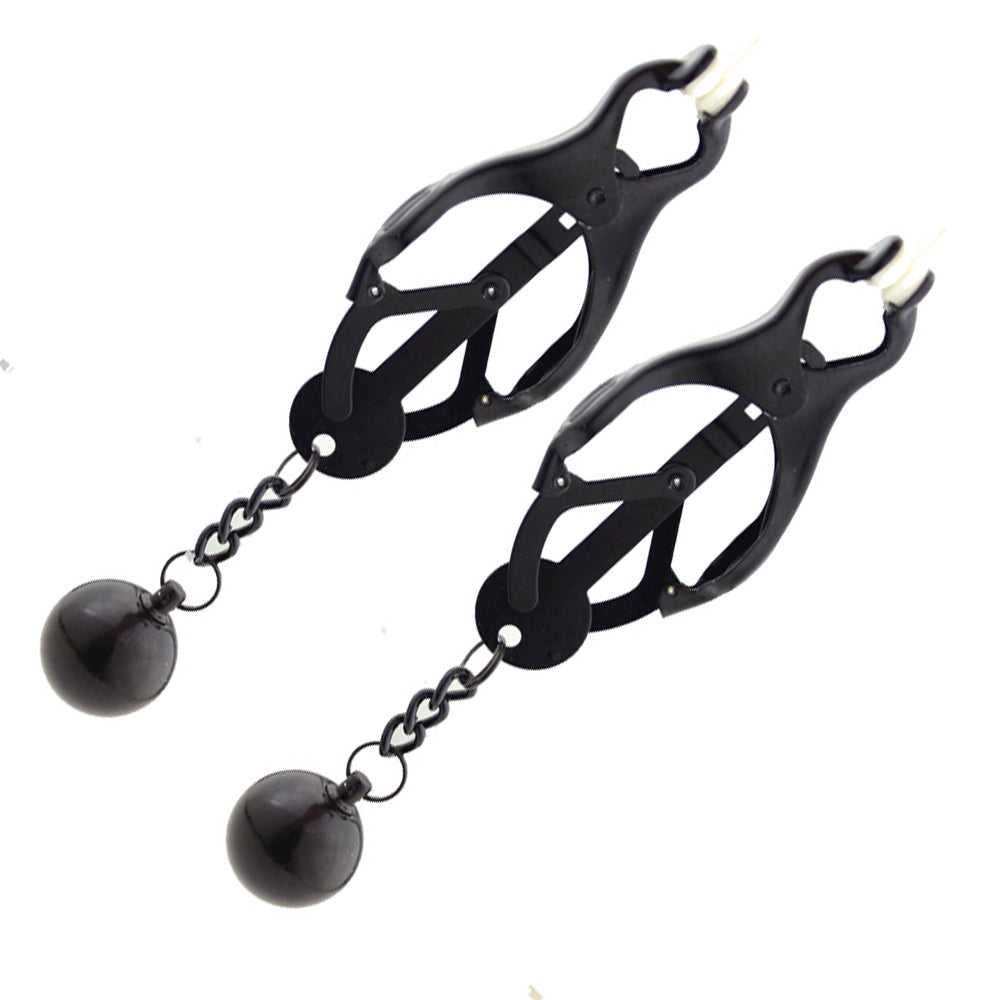 ruff GEAR Weighted Clover Nipple Clamps Black