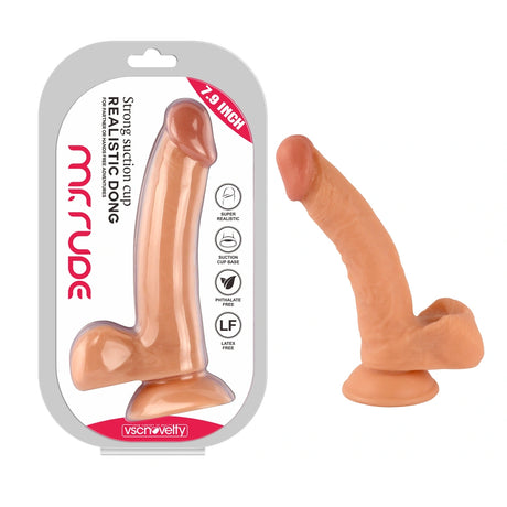 Mr. Rude V2 Realistic Dong 7.9" Flesh
