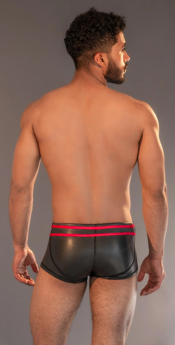 Dale Mas Smooth Skin Neoprene Pouch Short Black Red