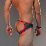 Dale Mas Smooth Skin Neoprene Jock Brief Black Red