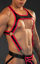 Dale Mas Smooth Skin Neoprene Industry Harness Black Red