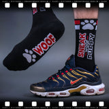 SNEAKFREAXX Woof Puppy Socks Black Red