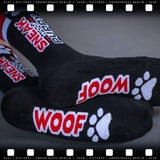 SNEAKFREAXX Woof Puppy Socks Black Red