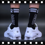 SNEAKFREAXX Woof Puppy Socks Black White