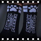 SNEAKFREAXX Woof Puppy Socks Black White