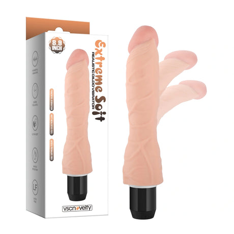 Extreme Realistic Poseable Vibrating Dildo 8.9"
