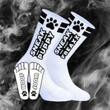 SNEAKFREAXX Puppy Socks White Black
