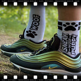SNEAKFREAXX Puppy Socks White Black
