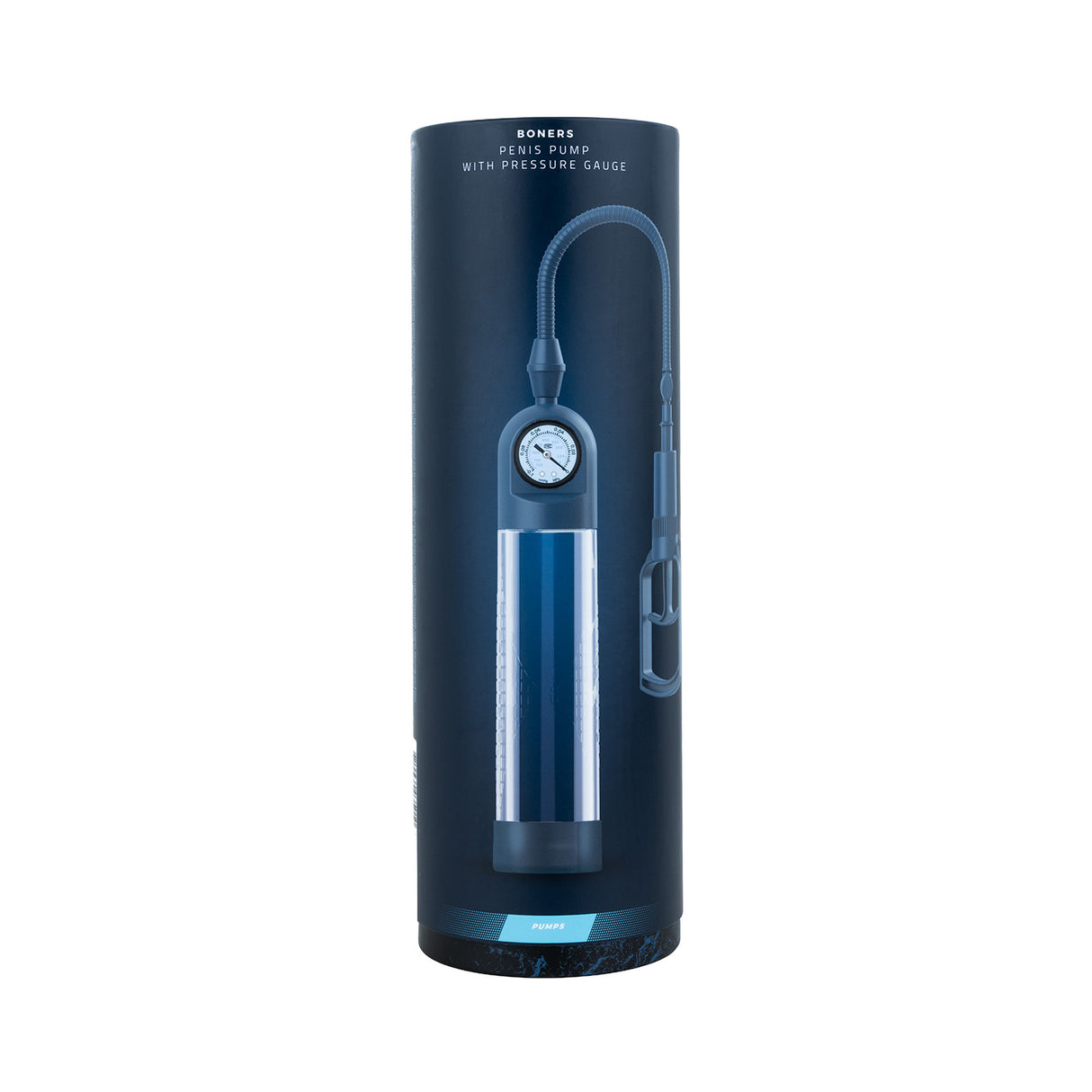 Boners Air Gauge Penis Pump 3 Size Blue