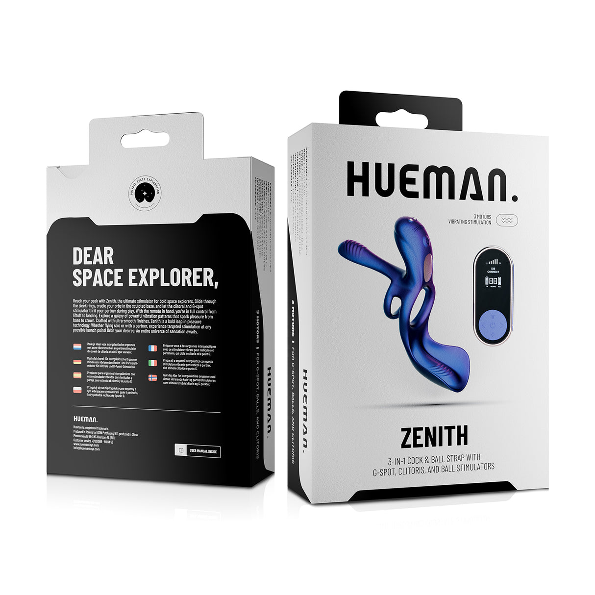 Hueman Strap On Cock Ring with Perineum Stimulation