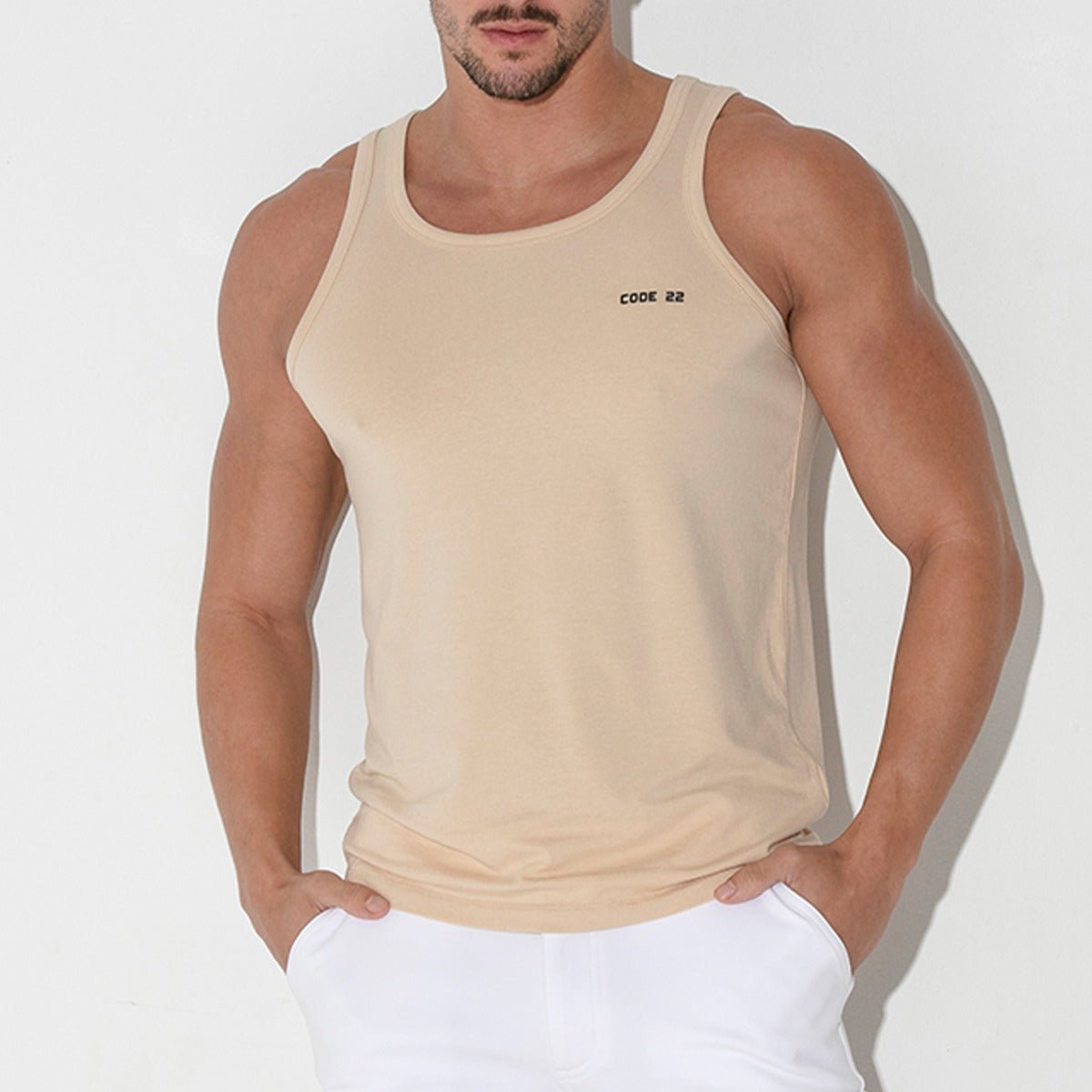 Code 22 Base Tank Top Beige