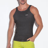 Code 22 Vintage Rib Tank Top Black
