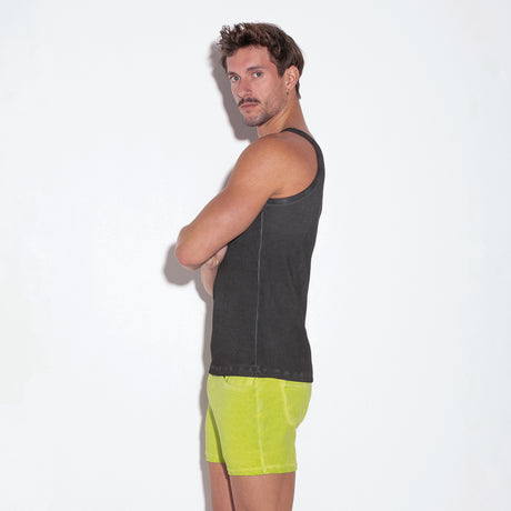 Code 22 Vintage Rib Tank Top Black