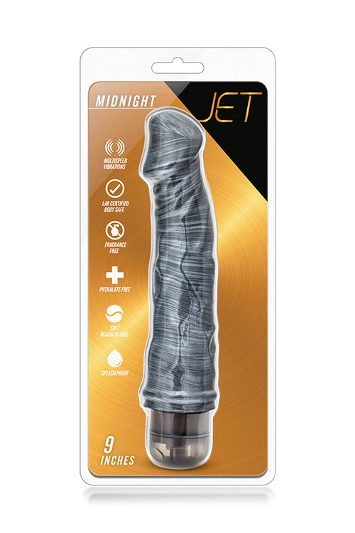 Jet Midnight Carbon Metallic Vibrator 9 Inch