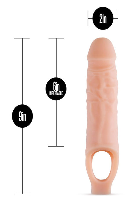 Performance 9 Inch Cock Sheath Penis Extender Light