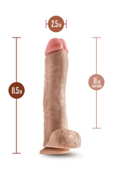 Dr Skin Mr Savage Dildo with Balls 11.5 Inch Light