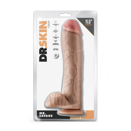 Dr Skin Mr Savage Dildo with Balls 11.5 Inch Light