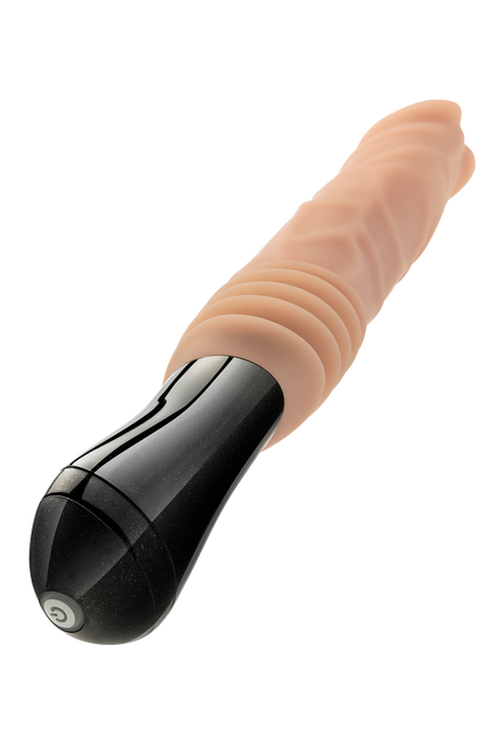 Dr Skin Silicone Dr Knight Thrusting Gyrating Vibrating Dildo 5 Inch Light