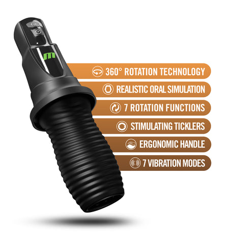 M For Men 3rd Base Rotating Vibrating Masturbator