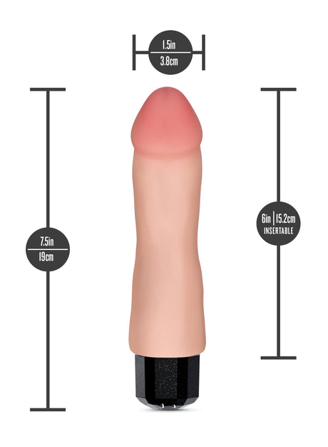 Dr Skin Silicone Dr Avery Vibrating Dildo 7.5 Inch Flesh