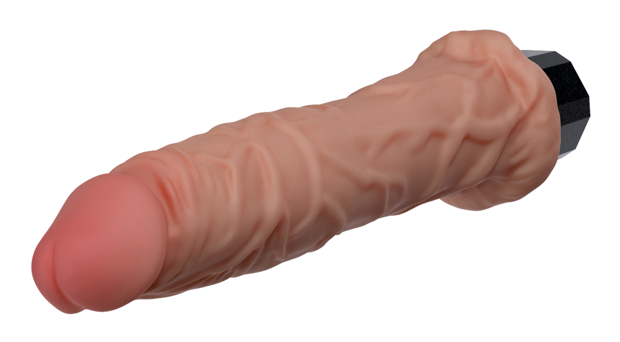 Dr Skin Silicone Dr Webber Vibrating Dildo 9.75 Inch Flesh