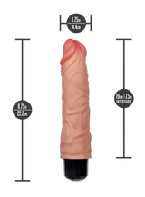Dr Skin Silicone Dr Hunt Vibrating Dildo 8.75 Inch Flesh