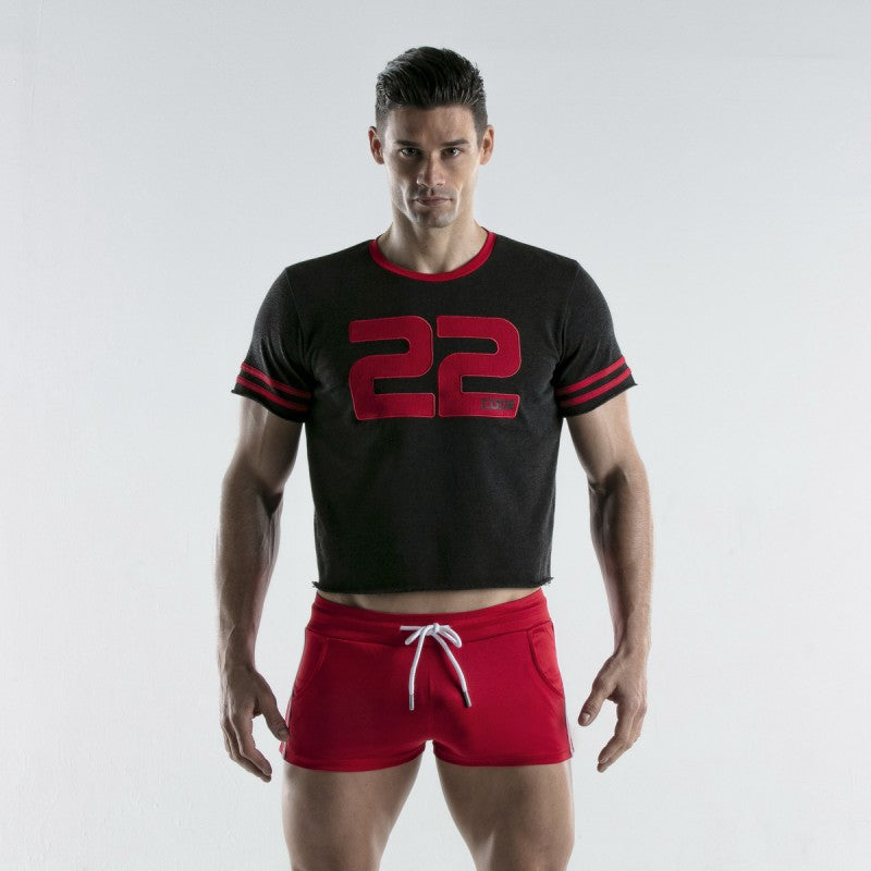 Code 22 Full Contact Crop T Shirt Black