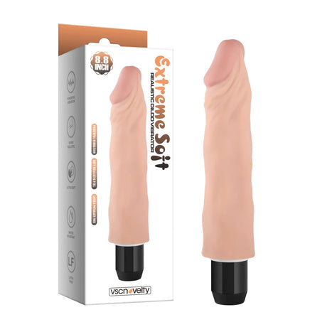 Extreme Realistic Poseable Vibrating Dildo 8.8"