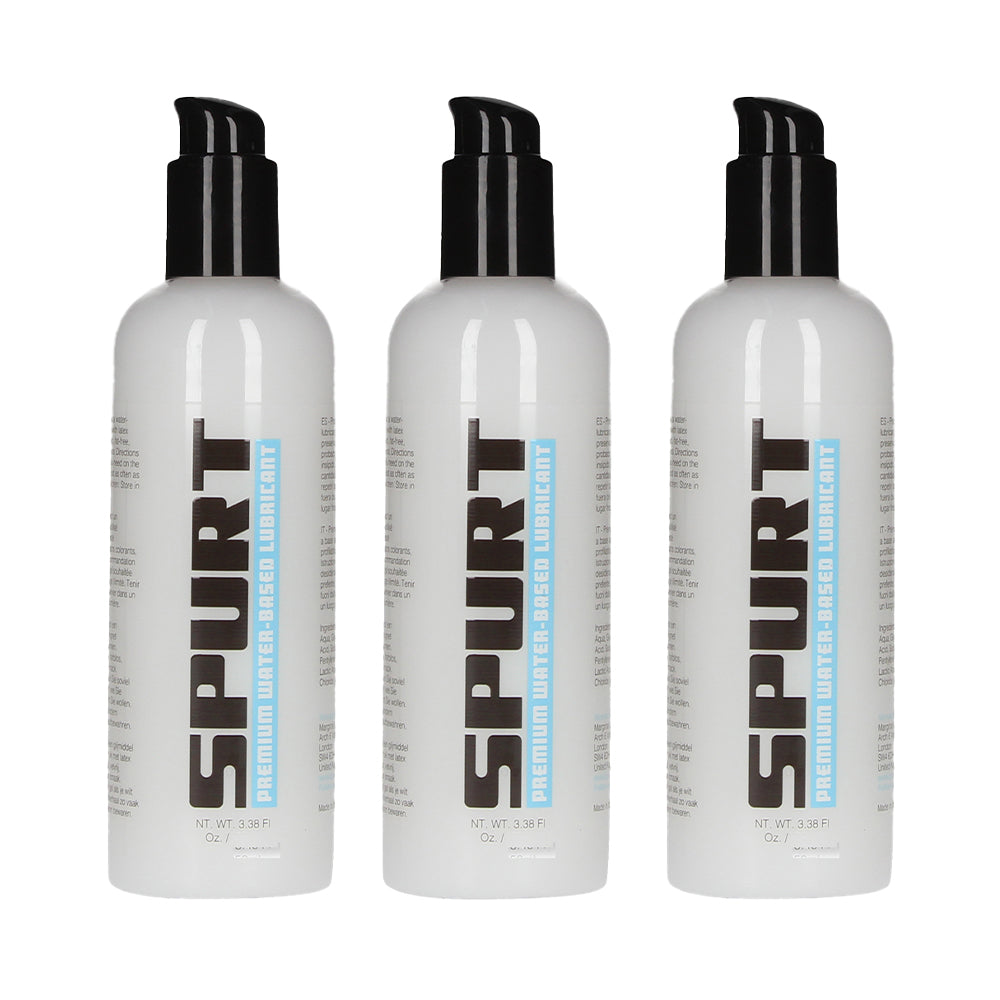 3PK BUNDLE DEAL SPURT Pure Silk Premium Water Based Lube 250ml