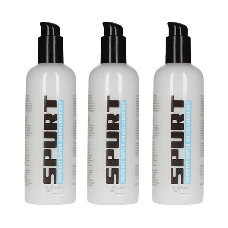3PK BUNDLE DEAL SPURT Pure Silk Premium Water Based Lube 250ml