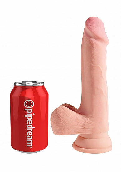 Pipedream King Cock PLUS 7.5 Inch Triple Density Dildo with Balls Flesh