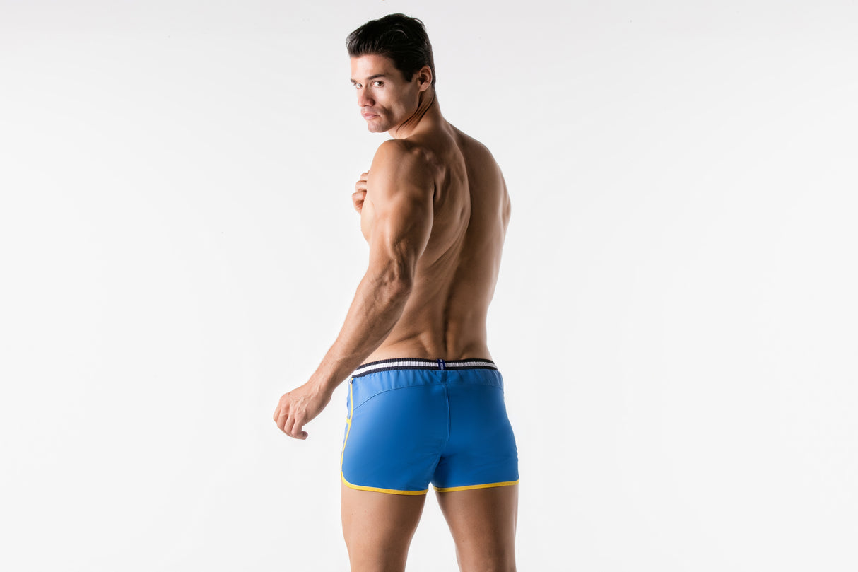 Code 22 Nautical Swim Short Steel Blue