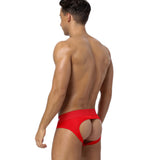 0850 Backless Brief Lisbon Red