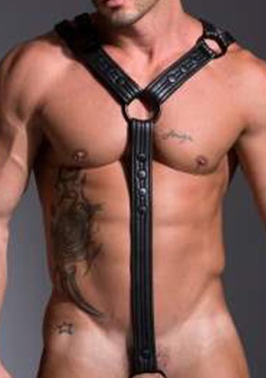 665 INC Neoprene Predator Harness Black