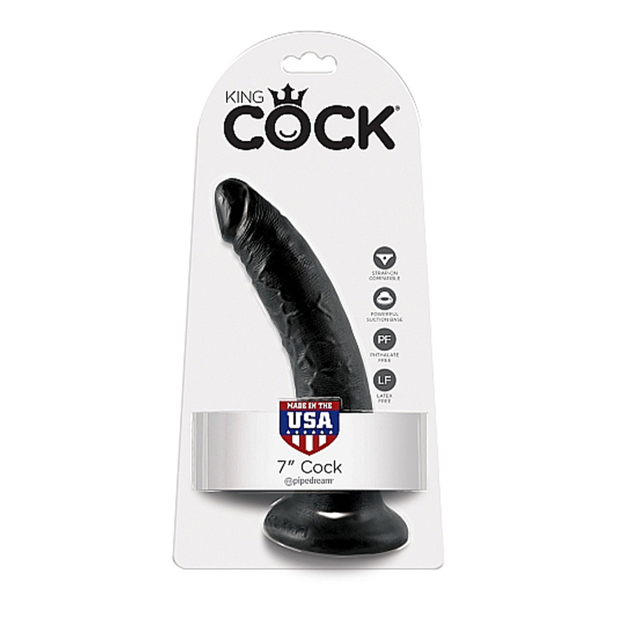 Pipedream King Cock 7 Inch Cock Black