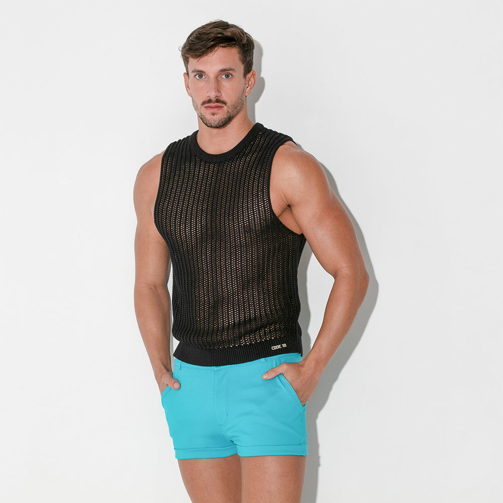 Code 22 Knitted Tank Top Black