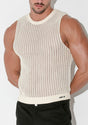 Code 22 Knitted Tank Top Off White