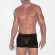 Code 22 Knitted Stripe Short Black