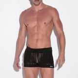 Code 22 Knitted Stripe Short Black