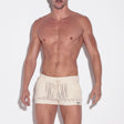 Code 22 Knitted Stripe Short Off White