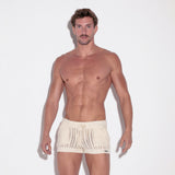 Code 22 Knitted Stripe Short Off White