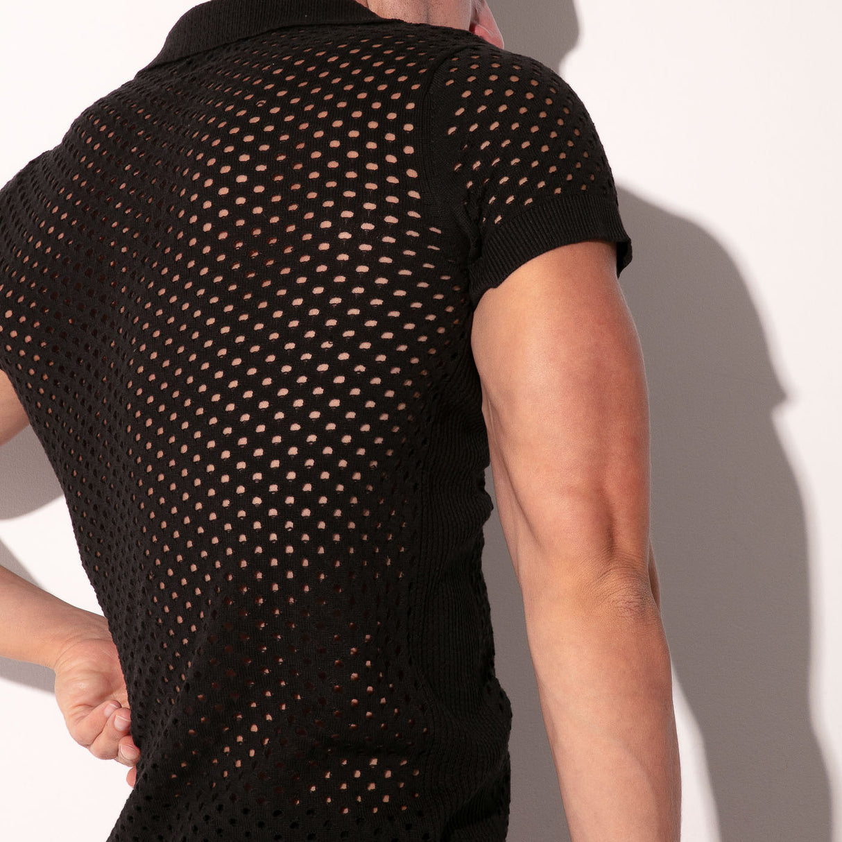 Code 22 Mosaic Polo Black