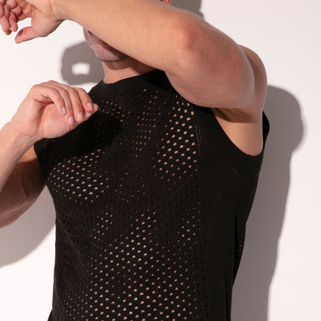 Code 22 Mosaic Tank Top Black