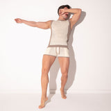 Code 22 Mosaic Tank Top Taupe