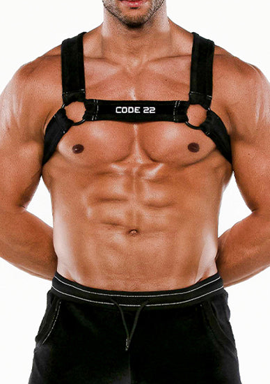 Code 22 Plush Velvet Harness Black