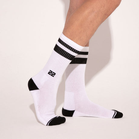Code 22 Iconic Crew Socks White