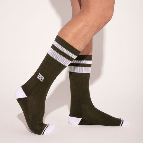 Code 22 Iconic Crew Socks Khaki
